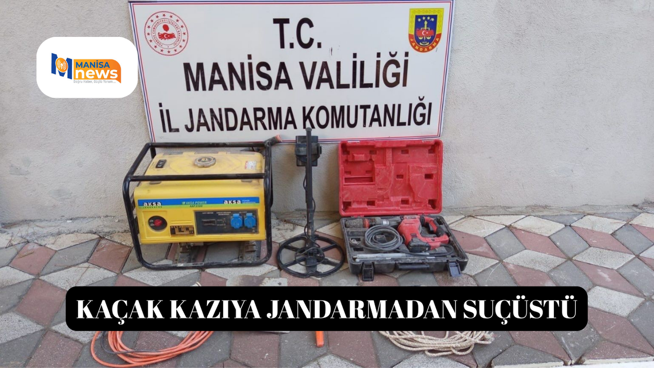 Kaçak kazıya jandarmadan suçüstü