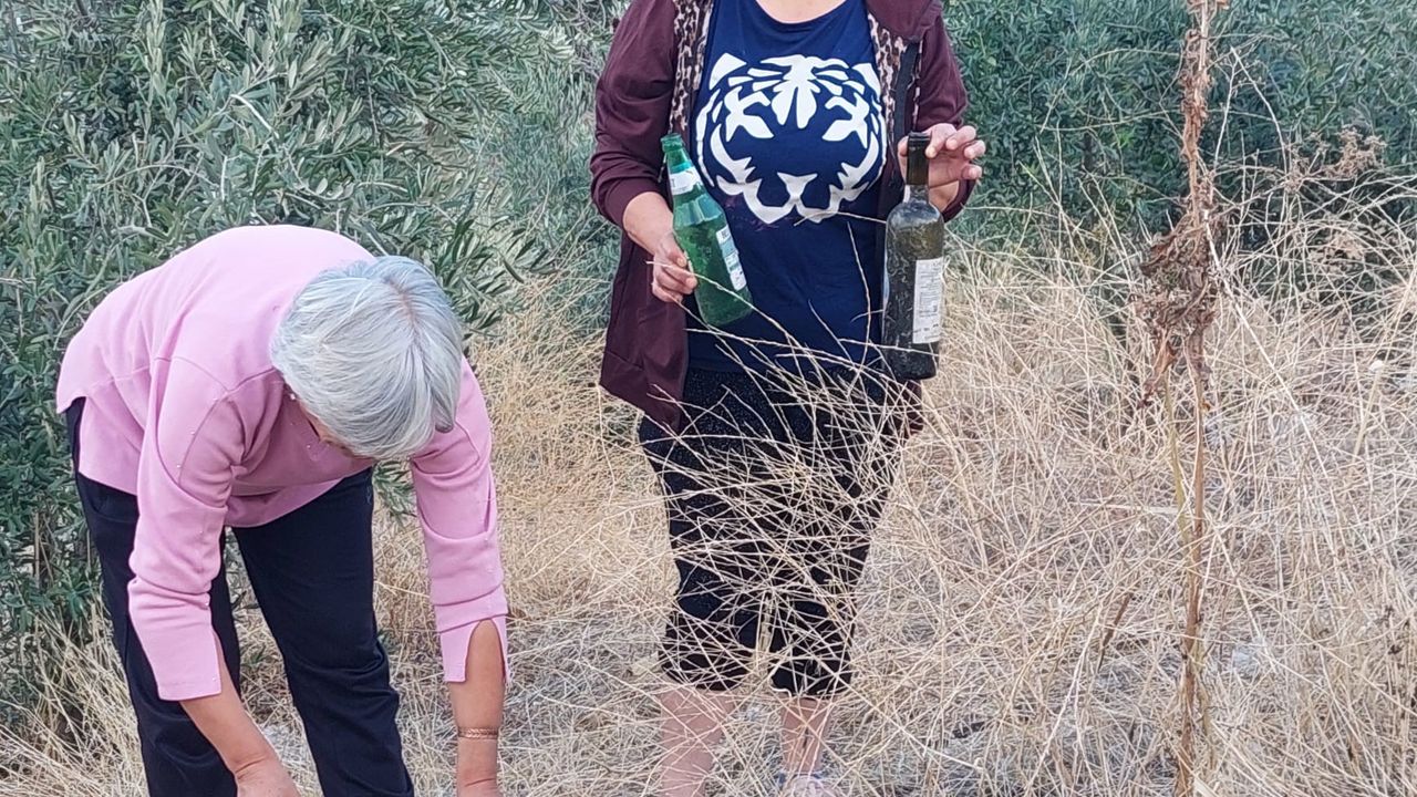 Sarıgöllü çiftçilerden zeytinliğe atılan alkol şişelerine tepki