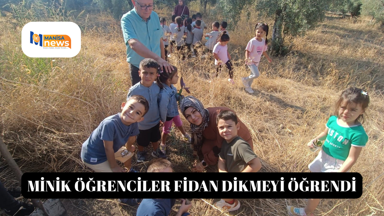 Minik öğrenciler fidan dikmeyi öğrendi
