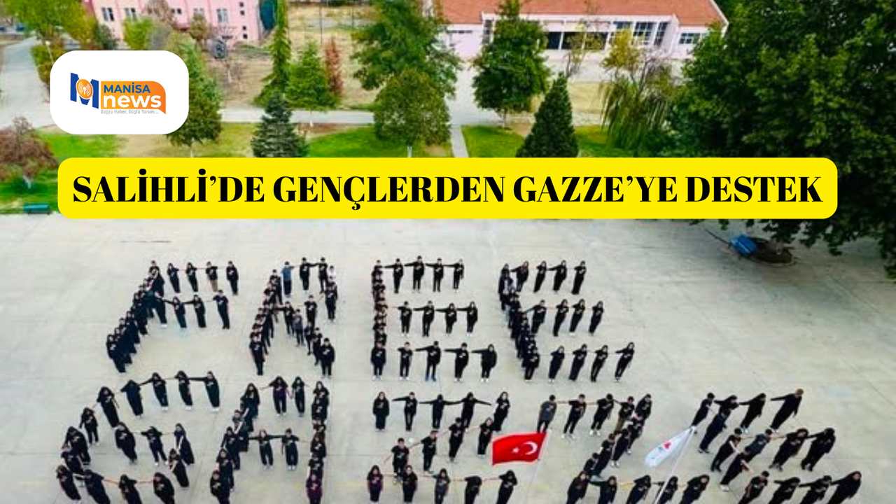 Salihli’de gençlerden Gazze’ye destek