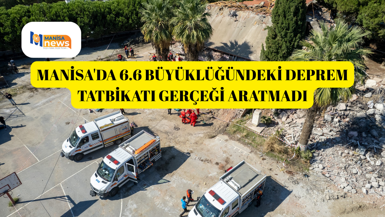 Manisa'da 6.6 büyüklüğündeki deprem tatbikatı gerçeği aratmadı