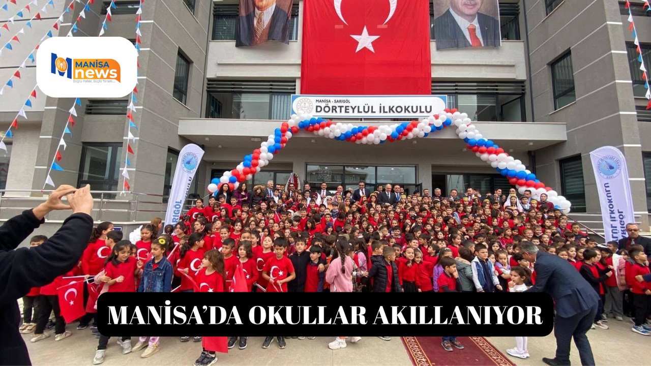 Sarıgöl Dört Eylül İlkokuluna 26 akıllı tahta teslim edildi