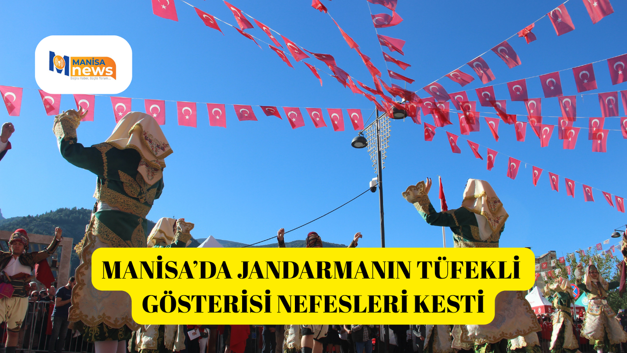 Manisa’da jandarmanın tüfekli gösterisi nefesleri kesti