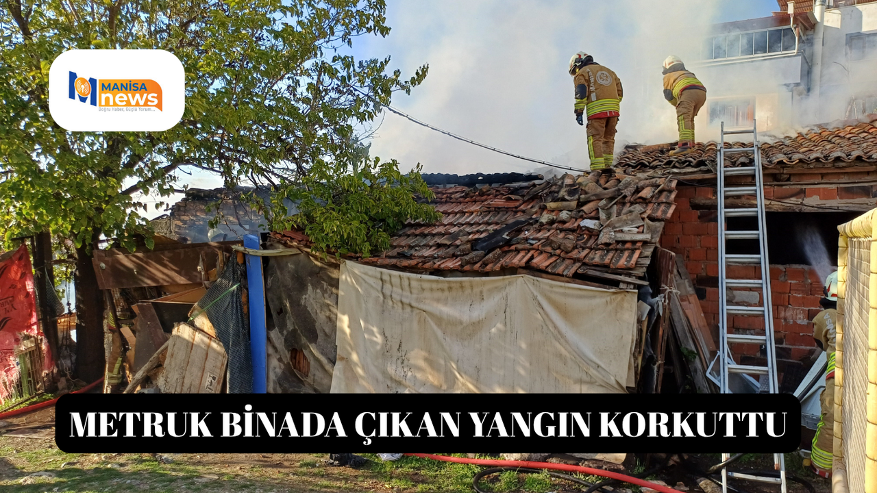 Metruk binada çıkan yangın korkuttu
