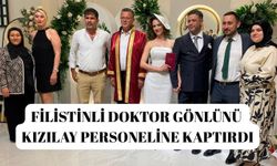 Filistinli doktor gönlünü Kızılay personeline kaptırdı