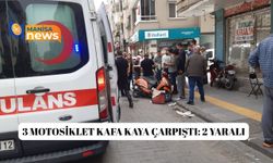 3 motosiklet kafa kaya çarpıştı: 2 yaralı