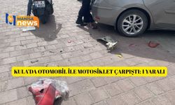Kula’da otomobil ile motosiklet çarpıştı: 1 yaralı