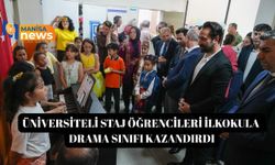 Üniversiteli staj öğrencileri ilkokula drama sınıfı kazandırdı