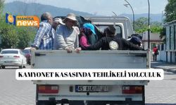Kamyonet kasasında tehlikeli yolculuk