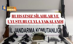 Ruhsatsız silahlar ve uyuşturucuyla yakalandı