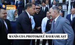Manisa’da protokolü bayramlaştı