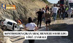 Kontrolden çıkan araç menfeze savruldu: 1 ölü, 2 yaralı