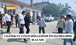Vali Özkan yangın bölgesinde incelemelerde bulundu