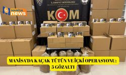 Manisa’da kaçak tütün ve içki operasyonu: 5 gözaltı