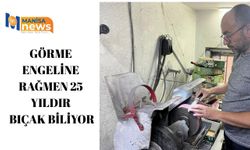 Görme engeline rağmen 25 yıldır bıçak biliyor