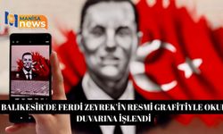 Balıkesir'de Ferdi Zeyrek’in resmi grafitiyle okul duvarına işlendi