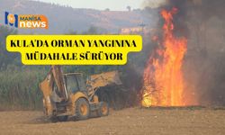 Kula'da orman yangınına müdahale sürüyor