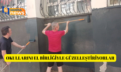Okullarını el birliğiyle güzelleştiriyorlar