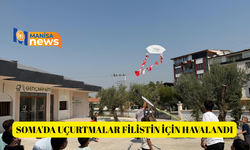 Soma'da uçurtmalar Filistin için havalandı