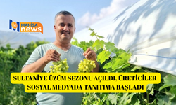 Sultaniye üzüm sezonu açıldı, üreticiler sosyal medyada tanıtıma başladı