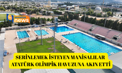 Serinlemek isteyen Manisalılar Atatürk Olimpik Havuzuna akın etti