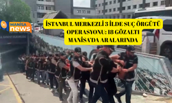 İstanbul merkezli 3 ilde suç örgütü operasyonu: 18 gözaltı