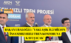 Bakan Uraloğlu: "Yaklaşık 11,5 milyon insanımız hızlı tren konforuna kavuşacak"
