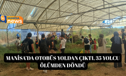 Manisa’da otobüs yoldan çıktı, 35 yolcu ölümden döndü