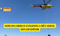 Soma’da orman yangınıyla mücadele devam ediyor