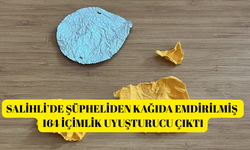 Salihli’de şüpheliden kağıda emdirilmiş 164 içimlik uyuşturucu çıktı