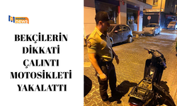 Bekçilerin dikkati çalıntı motosikleti yakalattı
