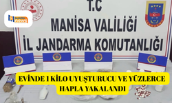 Evinde 1 kilo uyuşturucu ve yüzlerce hapla yakalandı