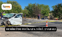Demirci'de feci kaza: 3 ölü, 2 yaralı