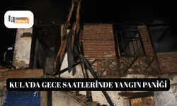 Kula’da gece saatlerinde yangın paniği