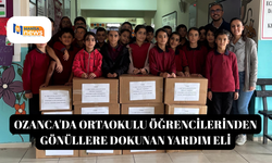Ozanca'da ortaokulu öğrencilerinden gönüllere dokunan yardım eli