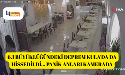 6.1 büyüklüğündeki deprem Kula'da da hissedildi... Panik anları kamerada