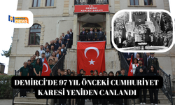 Demirci’de 97 yıl önceki cumhuriyet karesi yeniden canlandı