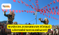 Manisa’da jandarmanın tüfekli gösterisi nefesleri kesti