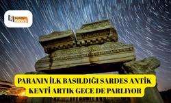Paranın ilk basıldığı Sardes Antik Kenti artık gece de parlıyor