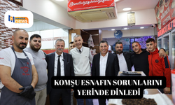 Komşu esnafın sorunlarını yerinde dinledi