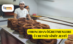 Fırıncıdan öğretmenlere ücretsiz simit jesti