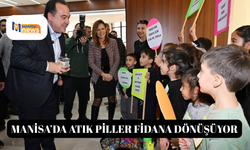 Manisa’da atık piller fidana dönüşüyor