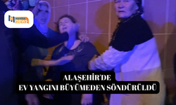 Alaşehir'de ev yangını büyümeden söndürüldü