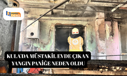 Kula'da müstakil evde çıkan yangın paniğe neden oldu