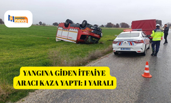 Yangına giden itfaiye aracı kaza yaptı: 1 yaralı
