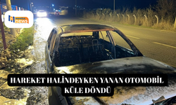 Hareket halindeyken yanan otomobil küle döndü