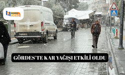 Gördes’te kar yağışı etkili oldu