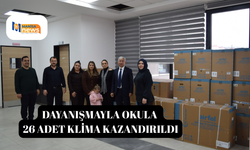 Dayanışmayla okula 26 adet klima kazandırıldı