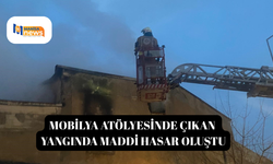 Mobilya atölyesinde çıkan yangında maddi hasar oluştu