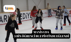 Manisa'da 5 bin öğrenci buz pistinde eğlendi